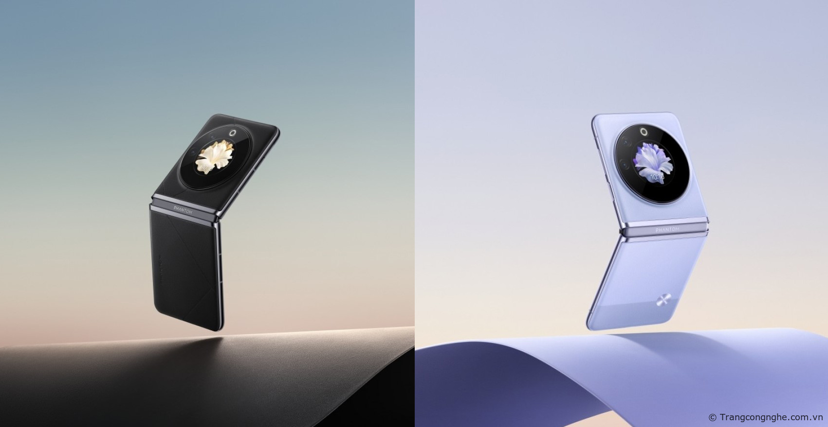 Điện thoại gập vỏ sò Tecno Phantom V Flip ra mắt