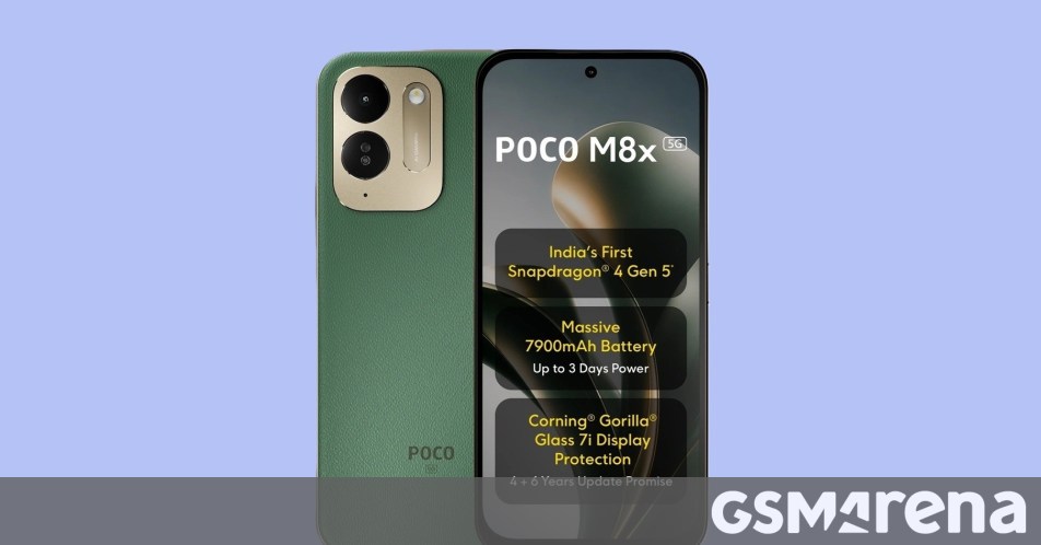 Poco M8x ra mắt với Snapdragon 4 Gen 5 và pin 7,900 mAh